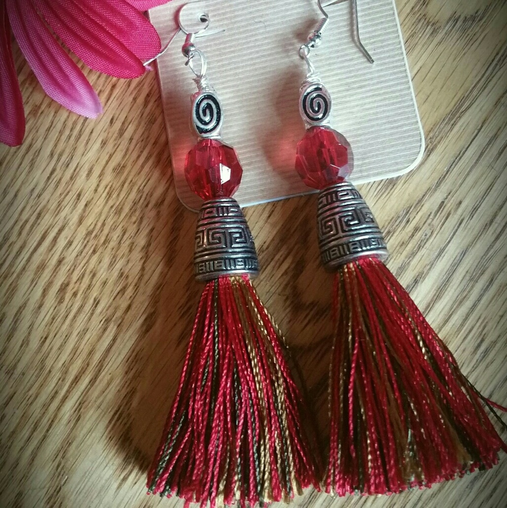 Artisan Designed Tassle Statement Earrings